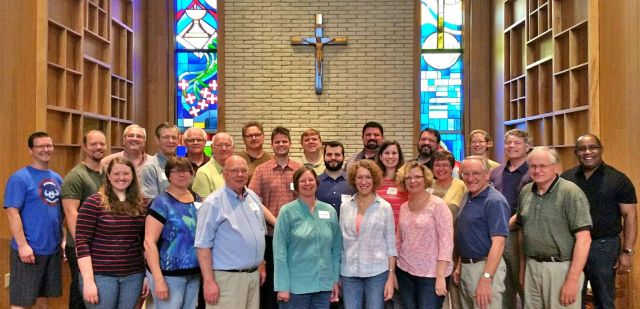 Here are some of the friendly pastors of North Central Iowa Presbytery, seen here on a much-needed retreat!